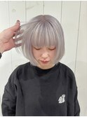 ラベンダーシルバー×ボブ
