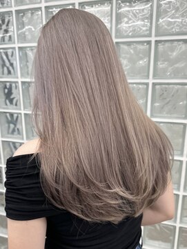 サンクマーケット 渋谷(cinq MARKET) 渋谷ミルクティーベージュハイトーンカラーヘーゼルベージュ韓国