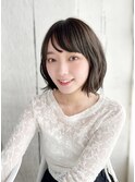 【町田】暗髪ボブ×オフィスカジュアルにも似合う清楚ヘア