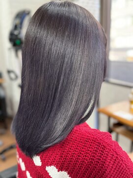 ビス ヘア アンド ビューティー 西新井店(Vis Hair＆Beauty) 大人可愛い小顔くびれボブダークアッシュグレージュブリーチなし