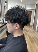 メンズ3ミリブロック ×ソフトツイストスパイラル(ジェルパーマ)