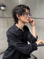 ピコット(P cott) メンズヘアメイクヘアセットパーマ風センターパート