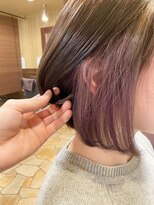 ヘアー カフナ 京急蒲田店(hair kahuna)&nbsp;【透明感】インナーカラー×ラベンダーピンク