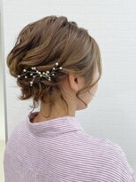 グランルッソ 岡山駅前(GRAN LUSSO)&nbsp;ボブアレンジ　短めさんもすっきり可愛くお呼ばれスタイル