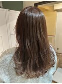 saraju ヒラノ 透明感ベージュ ロングレイヤー