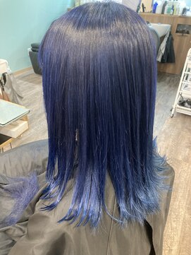 アレンジヘアー(aRe:nge HAIR) うる艶ネイビーブルー
