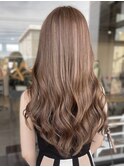 艶感♪髪質改善カラー大人可愛いグレージュハイライトロング