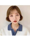 韓国風 ナチュラル Aラインの甘辛ショートボブ 代々木/新宿