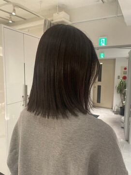 ガリカ 渋谷(Gallica) 【小岩井美希】ミディアムボブ/オリーブグレージュ/ブリーチなし