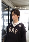 波巻きハイライトアップバングツーブロックマッシュ