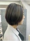 大人のハイライトボブ