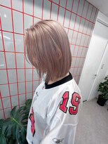 ペレ 栄店(PELE) デザインカラー/レイヤーカット/ウェットヘア/オリーブベージュ