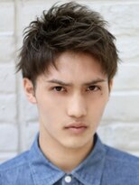 エリマバイフィフス 調布(elima by fifth) スパイキーショートビジネスショートツイストパーマ刈り上げ30代