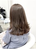 艶髪セミロング×透明感カラーL55