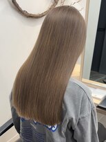 サロンドジョー(salon de joe)&nbsp;ミルクティーベージュダブルカラーケアブリーチ韓国風レイヤー