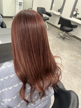 ガルボヘアー 桟橋店(garbo hair) ピンクブラウン 春 暖色系カラー トリートメント