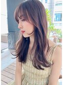 大人ガーリーレイヤーチョコレートブラウン