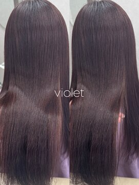ジーナ 梅田(Zina) 暖色/バイオレットカラー/ブリーチなしダブルカラー/kyoka