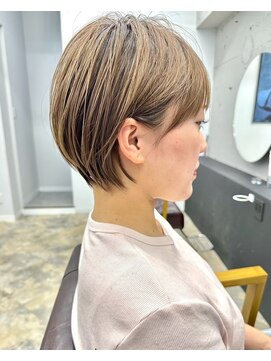 ジュベ 別府店(juve.) 別府ショートボブ顔まわりレイヤーカット髪質改善カラー30代