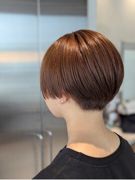 オーガニックエコ 川越(organic+eco) 20代30代オレンジベージュカラー＆ハンサムショート