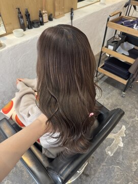 チャプター 問屋町(chapter) 透明感ケアカラーブラウングレージュカラーレイヤーカット韓国