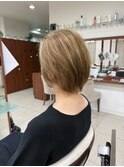 白髪ぼかしカラー【暖色ベージュカラー】