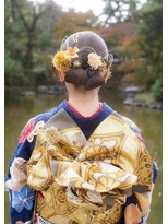 京都ヘアセット着付け専門サロン 夢館 五条店(yumeyakata)&nbsp;タイトなツインのカチモリスタイル