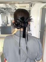 ブルー(BLUE) ヘアセット 結婚式お呼ばれ カチモリ 【mt___213r】