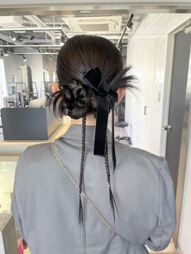 ブルー(BLUE) ヘアセット 結婚式お呼ばれ カチモリ 【mt___213r】