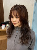 ヘアーミュゼ 井田店(Hair Musee)&nbsp;ロングパーマ×オレンジブラウン