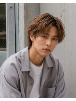MEN's Baguz MEN'Sカット/ MEN'Sパーマ/ MEN'Sカラー 韓国ニュアンスパーマ×センターパートミディアムヘア