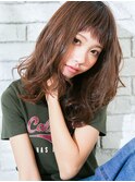  ガーリーミディアムカールスタイル