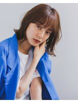 くびれボブ おくれ毛 薄め前髪 東垂水