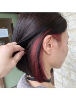 ブランシェ 高蔵寺店(BRANCHE)&nbsp;☆インナーカラー☆ブラック×レッド【北川】