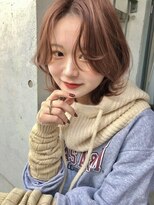 リコバイアフロート(riko by afloat)&nbsp;くびれボブ/外ハネボブ/ボブ/ボブスタイル/ピンクベージュ