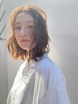 ソイリウム 下北沢(soi rium)&nbsp;ランダムで緩いパーマロブ　ベージュ