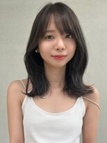 シーン(SCENE)&nbsp;韓国　ヨシンモリ　外ハネミディ　顔周りレイヤー【天神/今泉】