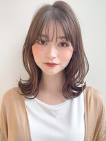 ナチュラルカールこなれヘアくびれヘアインナーグレージュ
