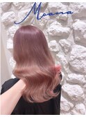 #ピンクベージュ#ケアブリーチ#トリートメント