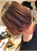 大人ショート×髪質ケア#4 ウルフレイヤー＋裾カラー/ハイライト