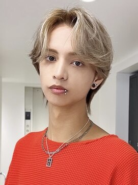 ニュアージュ 表参道 南青山(Nuage’) メンズ小顔センターパートウルフ【Nuage'表参道】カルマパーマ