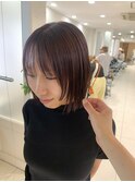 暖色× 姫cut  ぱつっとボブ