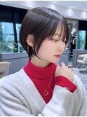 垢抜け流行りの丸みショートボブ/ショート/ボブ/前髪カット