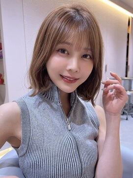 サンド ミュウ 横浜店(sand mieu) ボブディオリーブベージュ髪質改善縮毛矯正フェイスレイヤー