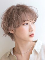 マム(mamu)&nbsp;レイヤーショートボブ/ミルクティーベージュ