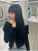 質感再整トリートメント/髪質改善/黒髪ストレートロング