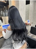 「REIYA」ブルーブラック×スーパーロングエクステ