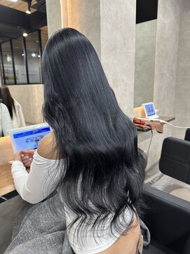 ラピス 大阪心斎橋店(Lapis) 「REIYA」ブルーブラック×スーパーロングエクステ