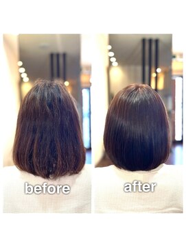 アウラ(aura) カット＋ハーバルカラー＋艶髪トリートメント