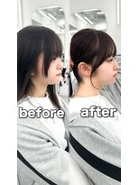 アマトウキョウ アユンチェ(AMA TOKYO×AYUNCHE)&nbsp;前髪顔まわり韓国ヘアレイヤーカットサイドバンク2wayバンク韓国